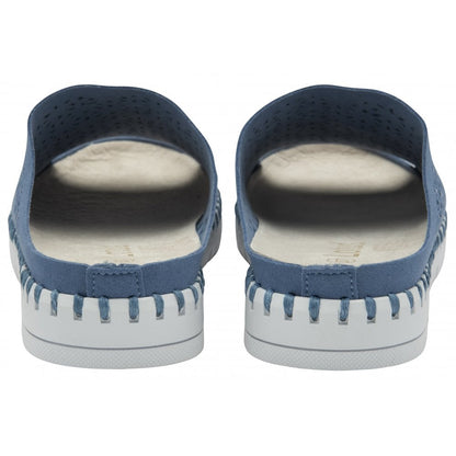 Lotus Maja Women's Open Toe Slip On Mule Blue
