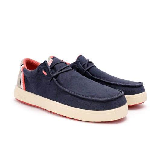 Walk In Pitas Cana Men's Lightweight Slip On Boat Shoe Marino
