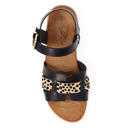 Lunar Carla Women's Wedge Sandal Black