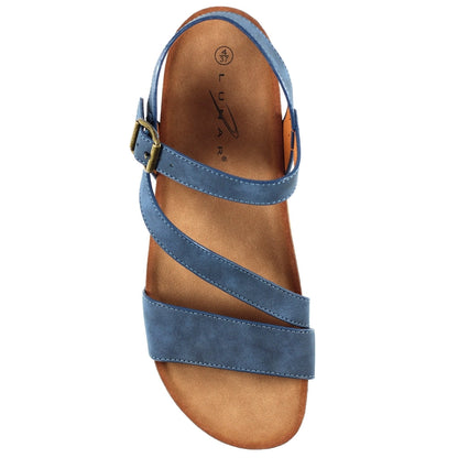 Lunar Cluster Women's Strappy Wedge Sandal Navy