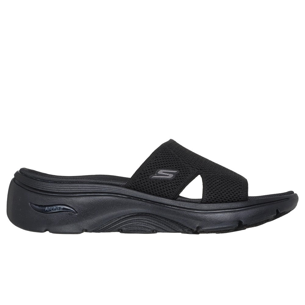Skechers Go Walk Arch Fit 2.0 Dakota Women's Slider Slip On Sandal Black