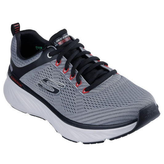 Skechers Edgeride Contention Men's Relaxed Fit Memory Foam Lace Up Trainer Charcoal/Black