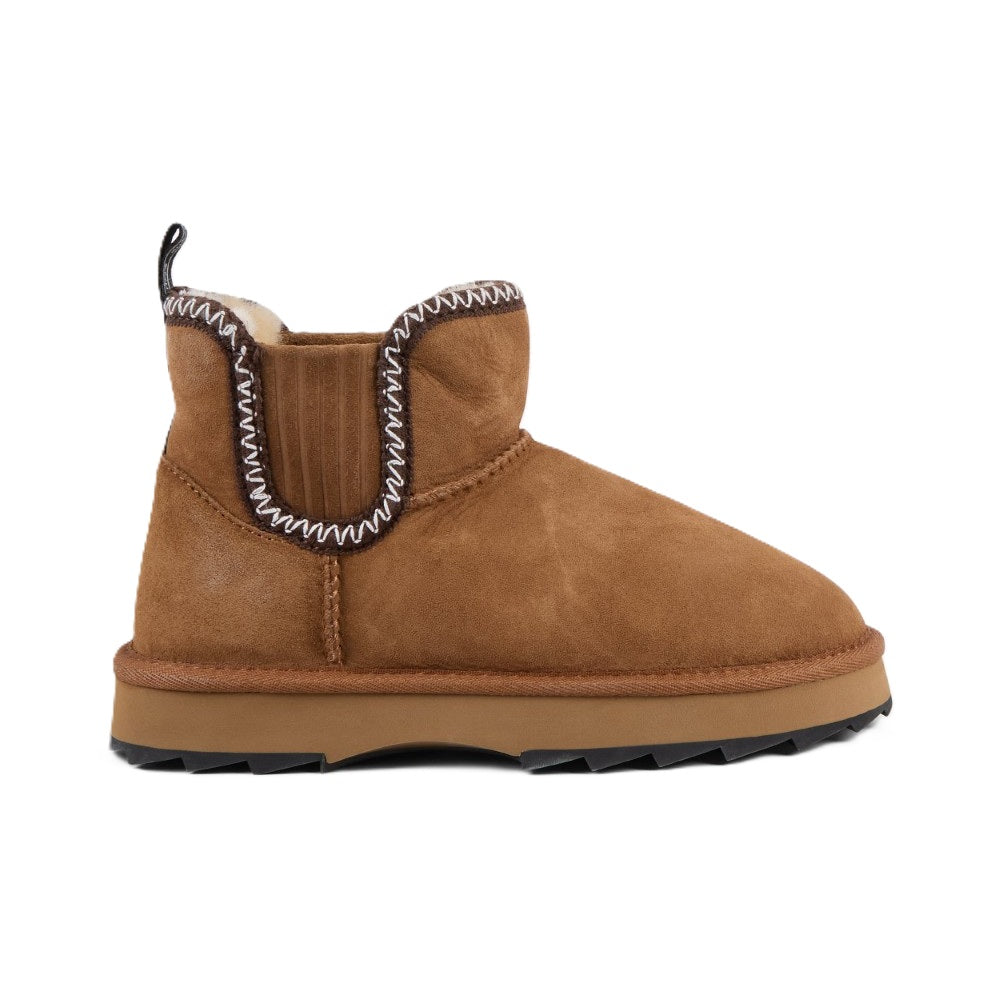 Emu Higgie Women's Water Resistant Sheepskin Pull On Cosy Boot Chestnut