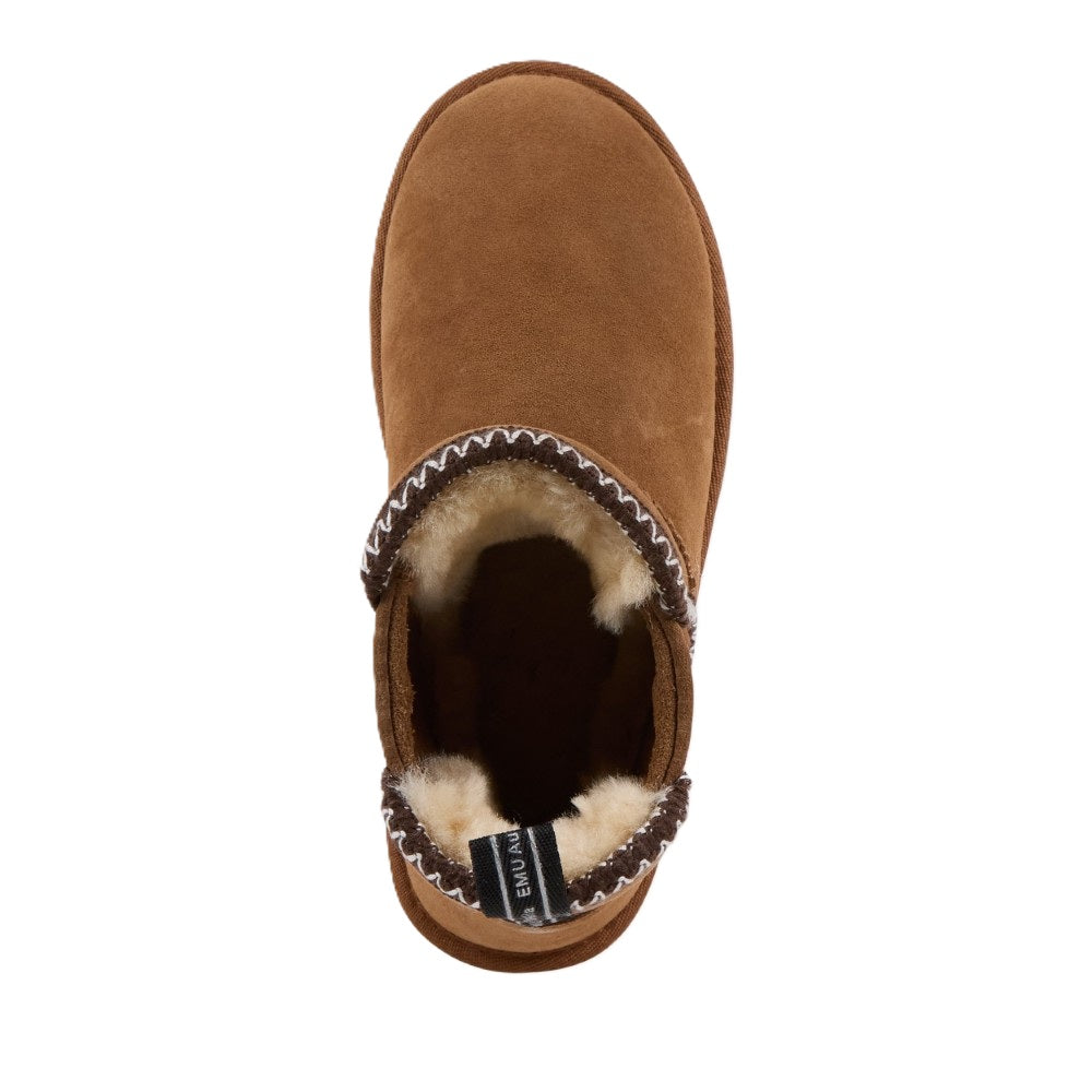 Emu Higgie Women's Water Resistant Sheepskin Pull On Cosy Boot Chestnut