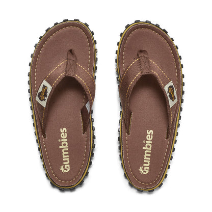 Gumbies Islander Men's Recycled Rubber Flip Flop Classic Brown