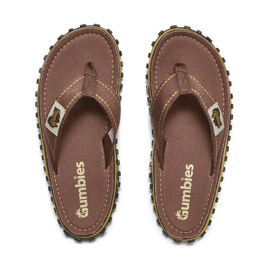 Gumbies Islander Men's Recycled Rubber Flip Flop Classic Brown