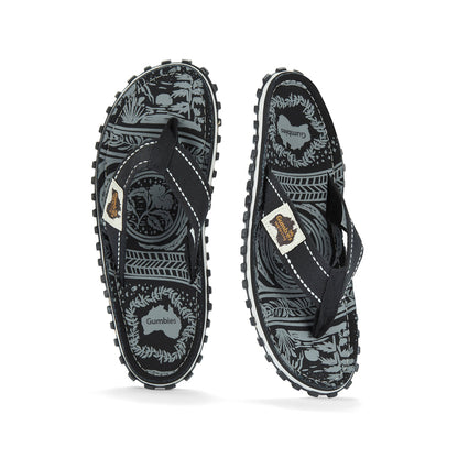Gumbies Islander Women's Recycled Rubber Flip Flop Midnight Black