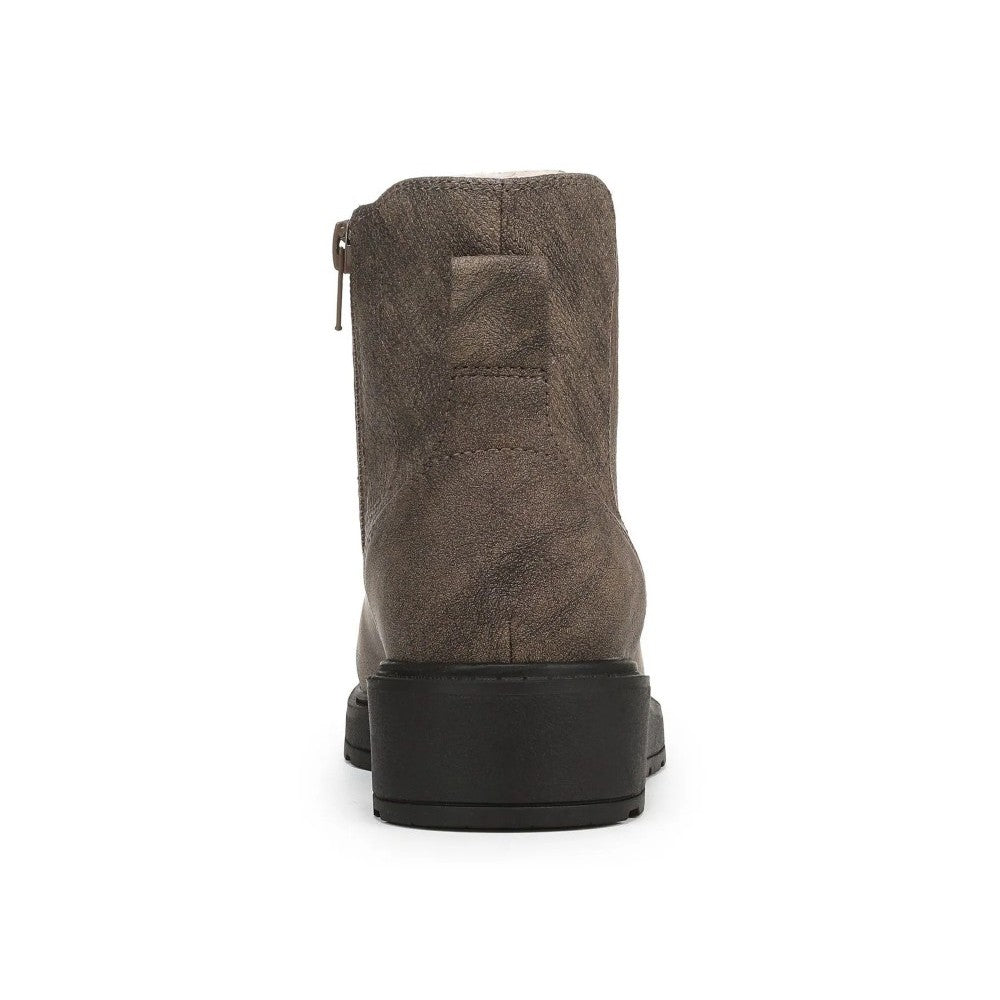Blowfish Malibu Kali Cozy Women's Vegan Chelsea Side Zip Wedge Ankle Boot Brown