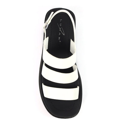 Lunar Lipstick Women's Chunky Sole Summer Sandal White