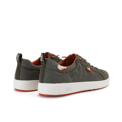 Walk In Pitas Malibu Men's Lightweight Hi-Grip Lace Up Sneaker Trainer Khaki
