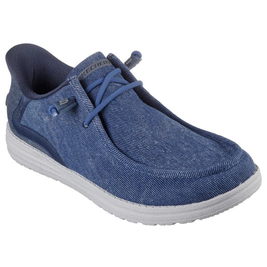 Skechers Melson Coronado Men's Slip-In Machine Washable Relaxed Fit Wally Shoe Denim
