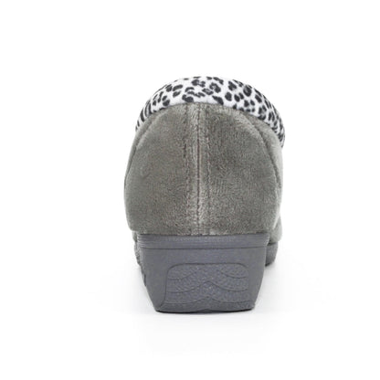 Lunar Paloma Women's Full Wedge Slipper Grey MACHINE WASHABLE
