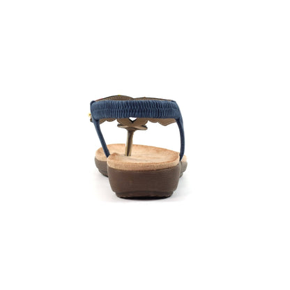 Lunar Rachel Women's Beaded Toe Post Sandal Blue