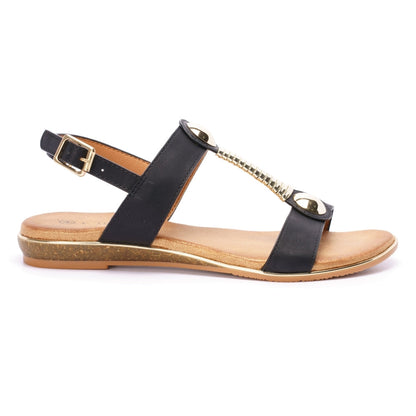 Lunar Renoir Women's T-Bar Sandal Black