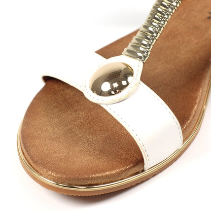 Lunar Renoir Women's T-Bar Sandal White