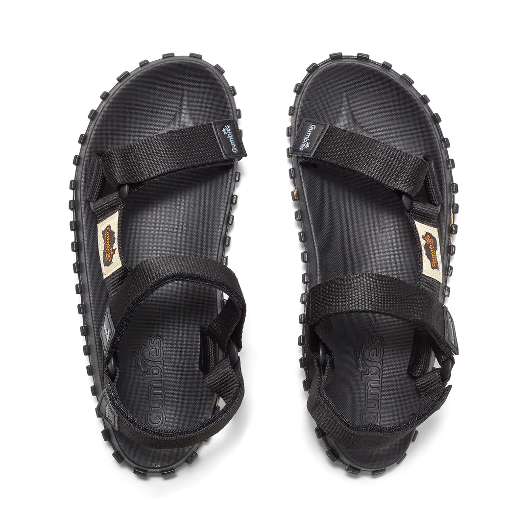 Gumbies Scrambler Men's Recycled Rubber Adjustable Walking Sandal Black
