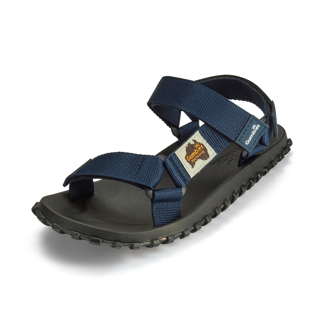 Gumbies Scrambler Men's Recycled Rubber Adjustable Walking Sandal Navy