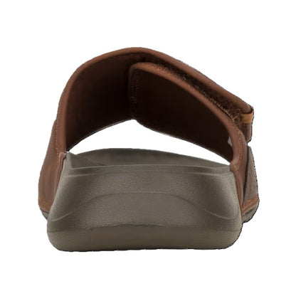 Hey Dude Shore Slide Classic Men's Lightweight Adjustable Strap Slider Downtown Brown