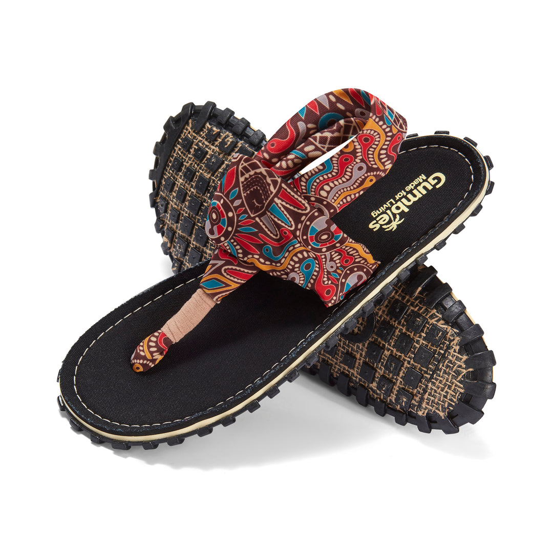 Gumbies Slingback Women's Recycled Rubber Back Strap Flip Flop Aboriginal