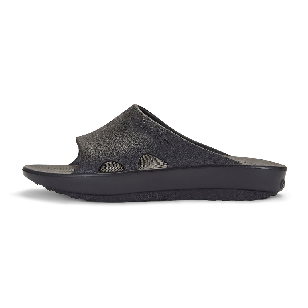 Gumbies SpaSole Men's Lightweight Recycled Rubber Slip On Slider Black