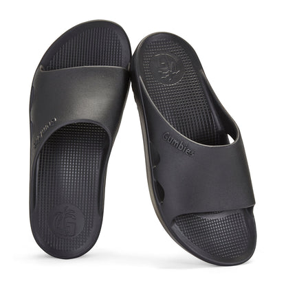 Gumbies SpaSole Men's Lightweight Recycled Rubber Slip On Slider Black