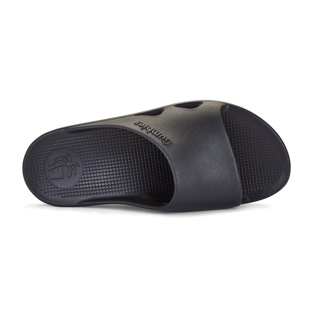 Gumbies SpaSole Men's Lightweight Recycled Rubber Slip On Slider Black