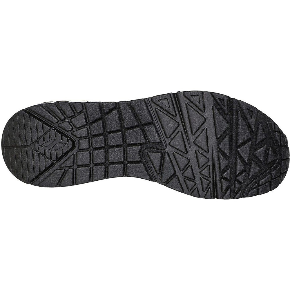 Skechers Uno Spread the Love Women's Lace Up Heart Design Trainer White/Black/Grey