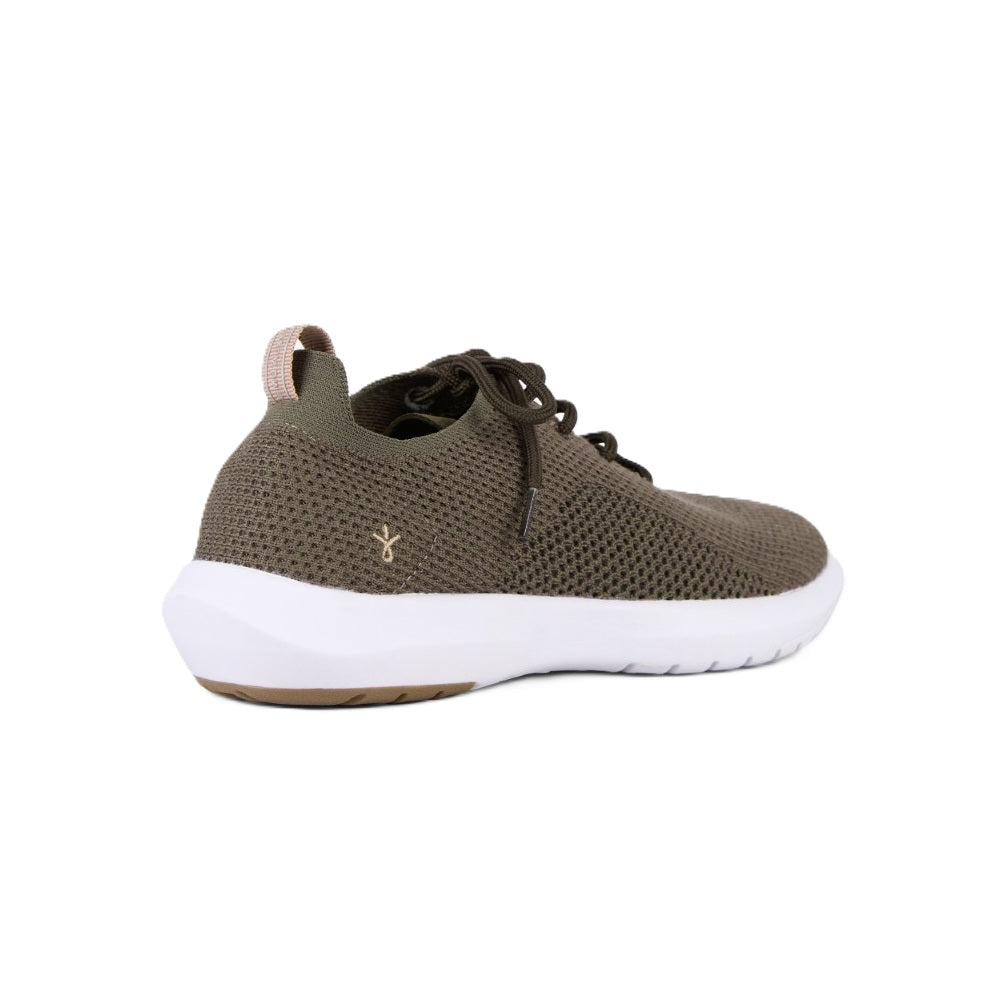 Emu Springbrook Women's Machine Washable Wool Blend Mesh Lightweight Lace Up Sneaker Dark Olive