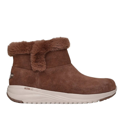Skechers On-The-Go Stellar Cozy Step Women's Waterproof Ankle Boot Chocolate