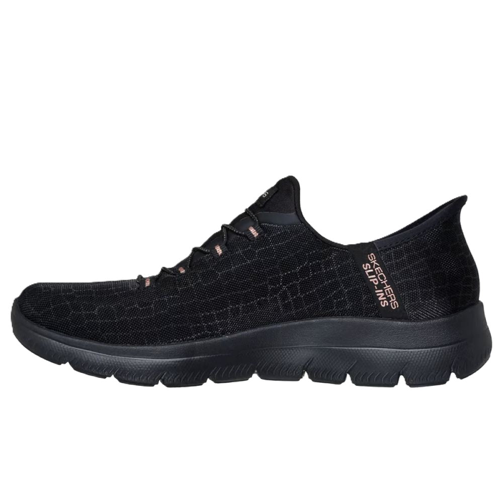 Skechers Summits Classy Night Women's Slip-In Memory Foam Trainer Black/Gold