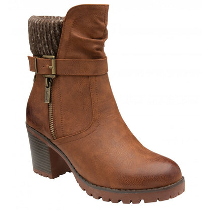 Lotus Jodie Women's Heeled Ankle Boot Tan