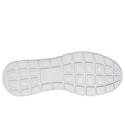 Skechers Track Ezral Men's Slip In Leather & Mesh Lace Up Memory Foam Trainer Navy/Lime