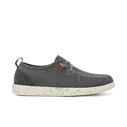 Walk In Pitas Wallabi Fly Washed Men's Lightweight Wally Slip On Canvas Shoe Khaki