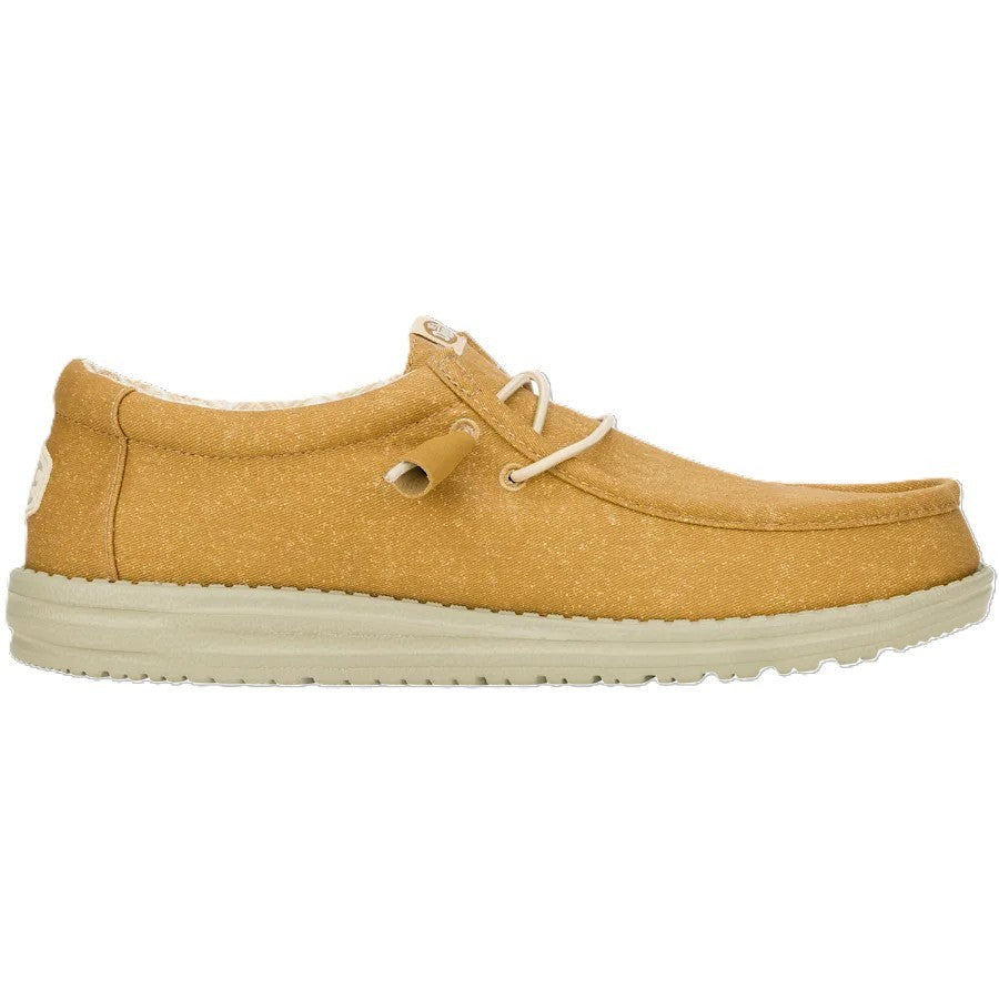 Hey Dude Wally Canvas Men's Slip On Casual Shoe Cumin Brown / Stone Grey