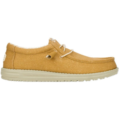 Hey Dude Wally Canvas Men's Slip On Casual Shoe Cumin Brown / Stone Grey