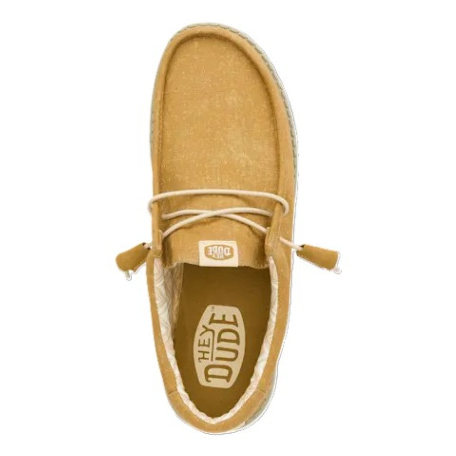Hey Dude Wally Canvas Men's Slip On Casual Shoe Cumin Brown / Stone Grey