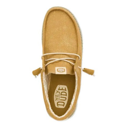 Hey Dude Wally Canvas Men's Slip On Casual Shoe Cumin Brown / Stone Grey