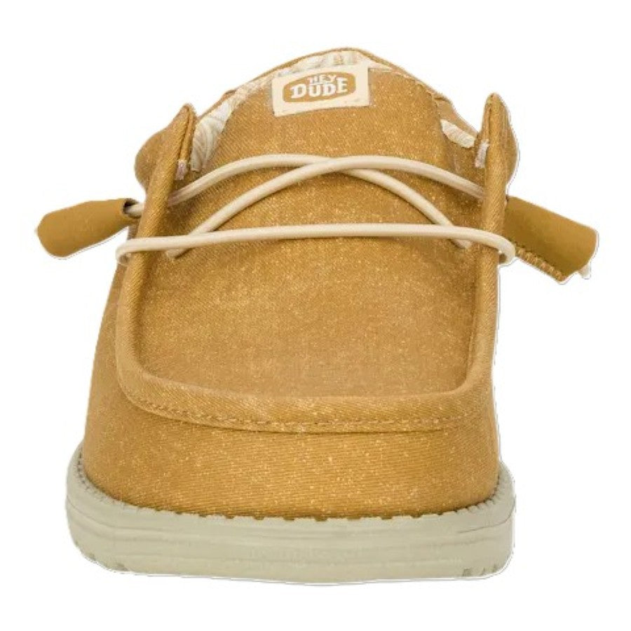 Hey Dude Wally Canvas Men's Slip On Casual Shoe Cumin Brown / Stone Grey