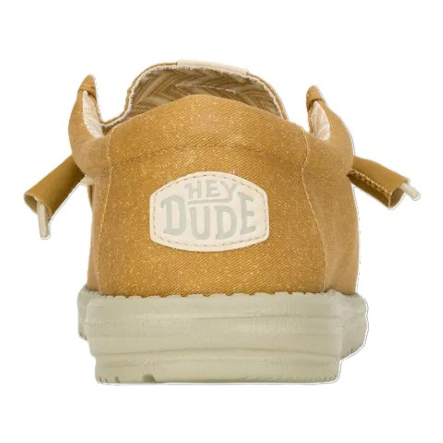 Hey Dude Wally Canvas Men's Slip On Casual Shoe Cumin Brown / Stone Grey